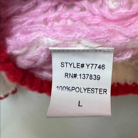 Pink and White Heart Sweater - Picture 6 of 6